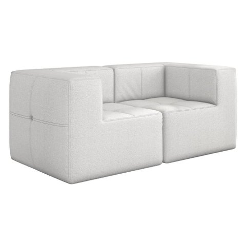Sofá Modulado 2 Lugares 154cm Espuma D33 Multimóveis CR45356 Branco