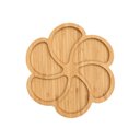 Ver imagem 1 de Petisqueira de Bambu Aspero com 6 Divisórias 19,5cm