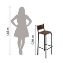 Ver imagem 5 de Conjunto De Mesa Bistrô Com 4 Banquetas Cancún Madmelos Preto / Carvalho