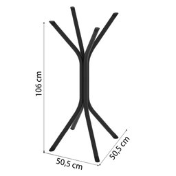 Conjunto De Mesa Bistrô Com 4 Banquetas Cancún Madmelos Preto / Carvalho - 9