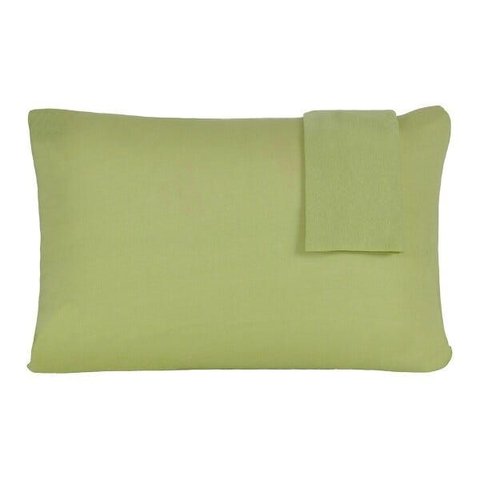 Kit 2 Fronhas Lisa 50cm X 70cm Malha 100% Algodão Verde - Panosul