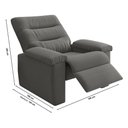 Ver imagem 4 de Poltrona do Papai Reclinável para Sala Besthouse Onix Pop Veludo Cinza