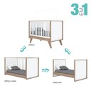 Ver imagem 4 de Berço Americano Quarto Infantil Mini Cama 3 em 1 Candy Branco/Jequitibá H02 - D'Rossi