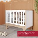 Ver imagem 2 de Berço Americano Quarto Infantil Mini Cama 3 em 1 Candy Branco/Jequitibá H02 - D'Rossi