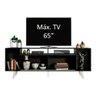 Rack para TV até 65 Polegadas Madesa Cancun com Pés Preto/Branco 7709 Cor:Preto/Branco - 4