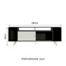 Rack para TV até 65 Polegadas Madesa Cancun com Pés Preto/Branco 7709 Cor:Preto/Branco - 3