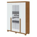 Ver imagem 2 de Guarda Roupa Solteiro com Espelho 4 Portas 2 Gavetas Alonzo Móveis Lopas