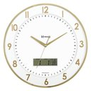 Ver imagem 1 de Relógio de Parede com Marcador Digital de Data e Temperatura - Herweg 6827