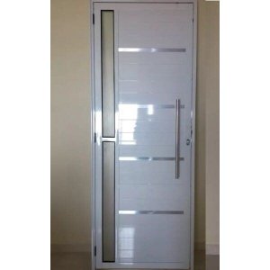 Porta Lambril com Puxador Friso e Vidro Linha Premium