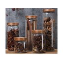 Ver imagem 6 de Pote Hermético Vidro Tampa Bambu Para Mantimentos 660ml:Incolor