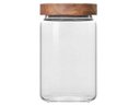 Ver imagem 1 de Pote Hermético Vidro Tampa Bambu Para Mantimentos 660ml:Incolor