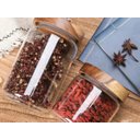 Ver imagem 7 de Pote Hermético Vidro Tampa Bambu Para Mantimentos 660ml:Incolor