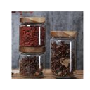 Ver mais imagens de Pote Hermético Vidro Tampa Bambu Para Mantimentos 660ml:Incolor