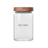Pote Hermético Vidro Tampa Bambu Para Mantimentos 660ml:Incolor - 2