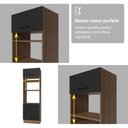 Ver imagem 2 de Armário de Cozinha Completa 549cm Rustic/preto Agata Madesa 01 Rustic/preto