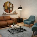 Ver imagem 3 de Mesa de Centro para Sala Madeira e Metal Estilo Industrial Aurora - Édecasamóveis