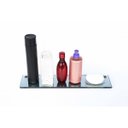 Ver imagem 1 de Porta Shampoo Reto Rebaixo para Sabonete em Vidro Refletivo Lapidado - Aquabox - 40cmx9cmx8mm
