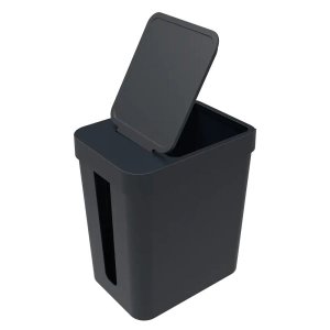 Lixeira 5 Litros com Espaço para Guardar Sacolas Soprano:Preto