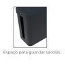 Lixeira 5 Litros com Espaço para Guardar Sacolas Soprano:Preto - 2