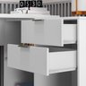 Escrivaninha Mesa Computador Reta ou em L 2 Gavetas Top Nt2060 Notável Branca 75x200x45 - 4