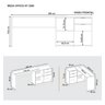 Escrivaninha Mesa Computador Reta ou em L 2 Gavetas Top Nt2060 Notável Branca 75x200x45 - 5