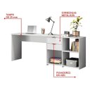Ver imagem 4 de Escrivaninha Mesa Computador Reta ou em L 2 Gavetas Top Nt2060 Notável Branca 75x200x45