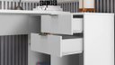 Ver imagem 3 de Escrivaninha Mesa Computador Reta ou em L 2 Gavetas Top Nt2060 Notável Branca 75x200x45
