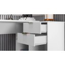 Ver imagem 3 de Escrivaninha Mesa Computador Reta ou em L 2 Gavetas Top Nt2060 Notável Branca 75x200x45