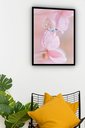 Ver imagem 2 de Quadro Decorativo Borboleta Flores Rosa - 70x50cm:moldura Branca