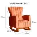 Ver imagem 7 de Poltrona Balanço C/ Puff Melinda Veludo Terracota - Lm Decor