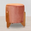 Ver imagem 3 de Poltrona Balanço C/ Puff Melinda Veludo Terracota - Lm Decor