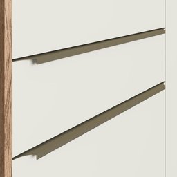 Balcão Cozinha Modular 100% MDF Édez Uno, 1 Porta e 3 Gavetas, Off White e Louro Freijó - 6