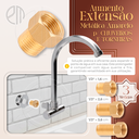 Ver imagem 2 de Kit 5 Conexão Extensor Aumento Prolongador Curto Rosca 1/2 1,5cm