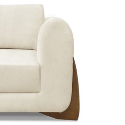 Poltrona Jolie 1 Lugar Pes Boomerang Linho Natural Ezz - 8