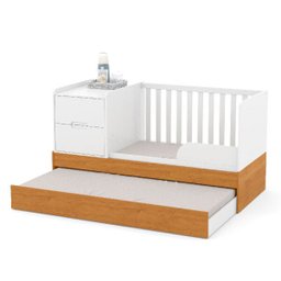 Berço Americano Formare Matic Cor Branco Soft/Freijó - 3