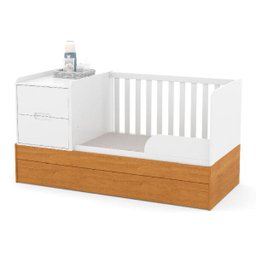 Berço Americano Formare Matic Cor Branco Soft/Freijó - 2