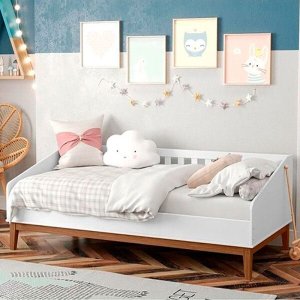 Cama Babá Nature Matic Cor Branco Soft/Eco Wood