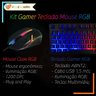 Kit Gamer RGB Mouse Claw Teclado PC Para Jogos ABNT Controle Midia USB - 6