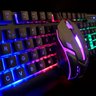 Kit Gamer RGB Mouse Claw Teclado PC Para Jogos ABNT Controle Midia USB - 3