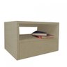 Mesa de Cabeceira Suspenso com 1 Gaveta em MDF - Natural - 1