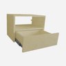 Mesa de Cabeceira Suspenso com 1 Gaveta em MDF - Natural - 3