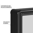 Ver imagem 6 de Armário Banheiro Espelheira Sobrepor Preto Com Perfil de Alumínio 54x11,3x45cm 02 Portas Astra