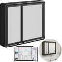 Ver imagem 1 de Armário Banheiro Espelheira Sobrepor Preto Com Perfil de Alumínio 54x11,3x45cm 02 Portas Astra