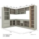 Ver imagem 4 de Cozinha Completa 14 Peças em MDF Fineze Areia HP