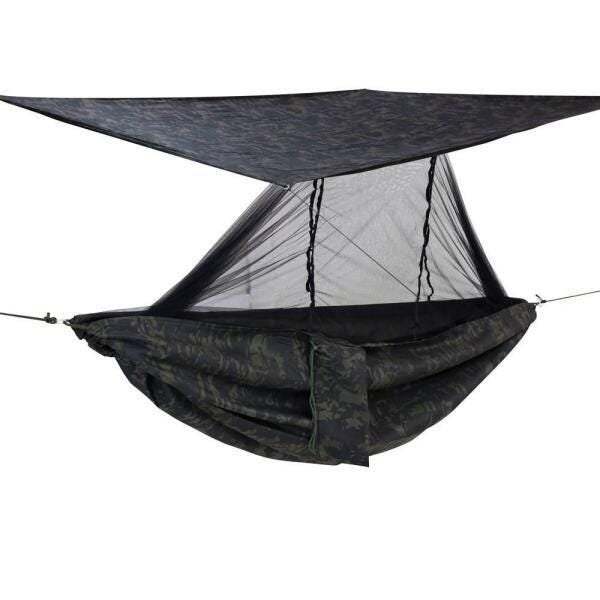 Rede Camping Ripstop Mosquiteiro Impermeável Multicam-Black - 1