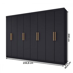 Guarda-roupa Casal Aurora 8 Portas 4 Gavetas - Panorama Móveis - 4