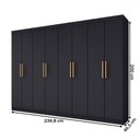 Ver imagem 4 de Guarda-roupa Casal Aurora 8 Portas 4 Gavetas - Panorama Móveis