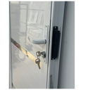 Ver imagem 4 de Porta de Aluminio Lambril Branco com Maçaneta e Friso Linha 25 - 210x100 Direita