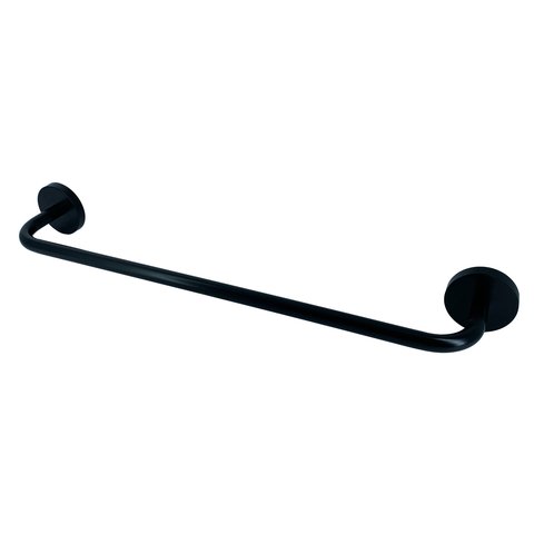 Porta Toalha Metal Black Barra Aço Inox 45cm para Banheiro