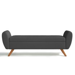 Recamier Bau Grecia 1,40m Suede Grafite - Clique Decor Clique Decorações - 2